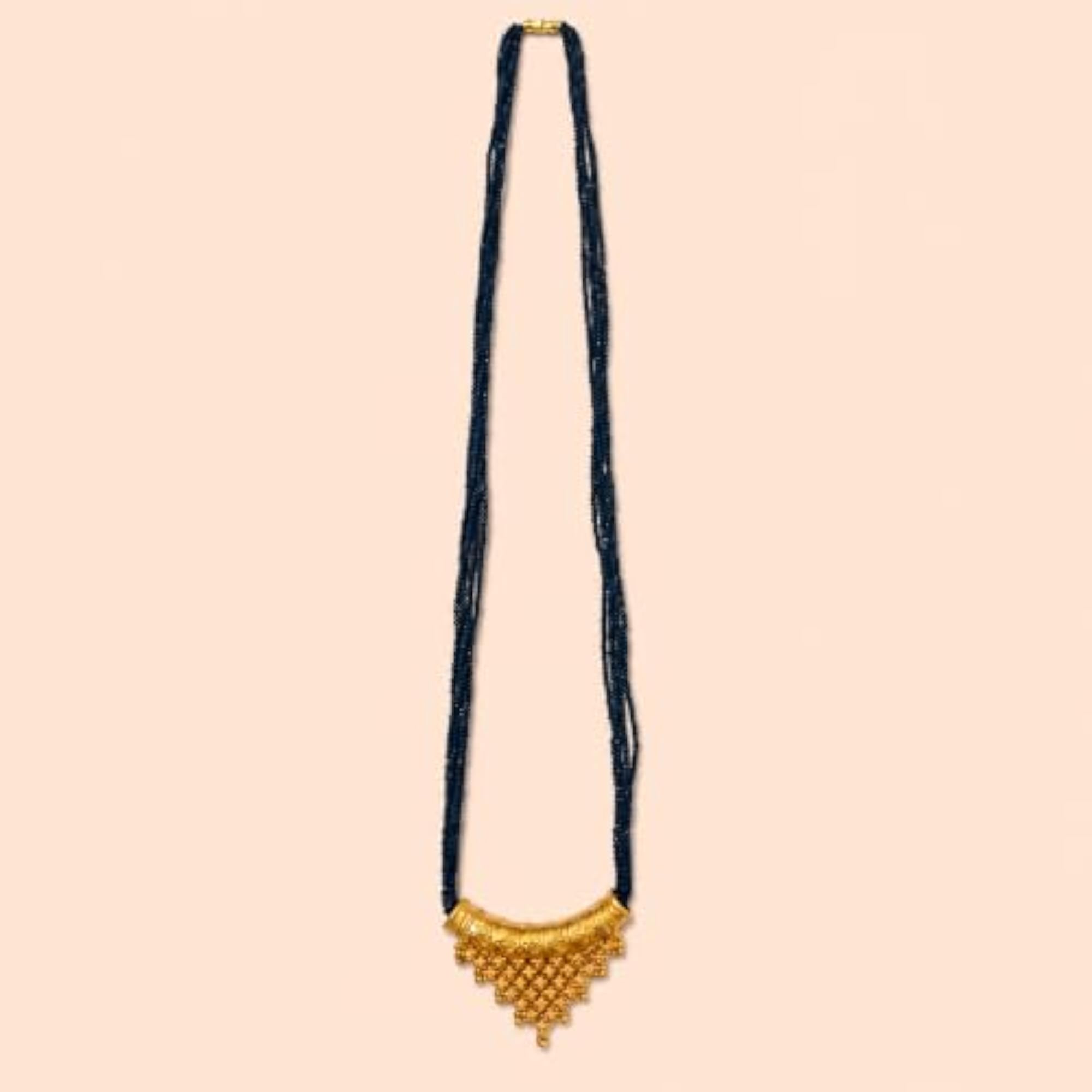 Traditional Nepali Antique Gold-Plated Mangalsutra Set